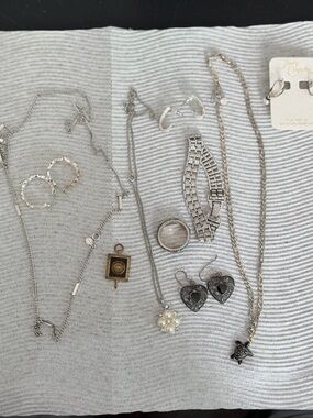All. Jody Crystal Silver-Tone Heart Locket Pendant Necklace - Silver